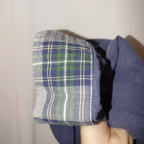 Tommy‎ Hilfiger Brushed Cotton Button Front Classic Long Sleeve Blue Shirt XL - Picture 6 of 8